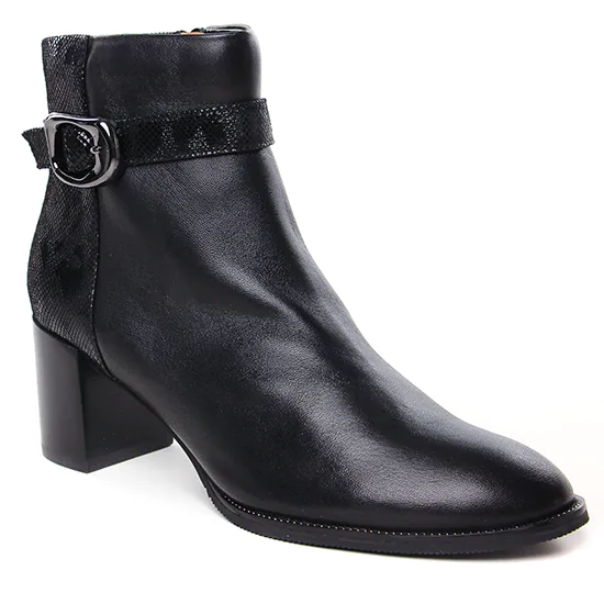 Bottines Et Boots Fugitive Gifi Noir, vue principale de la chaussure femme