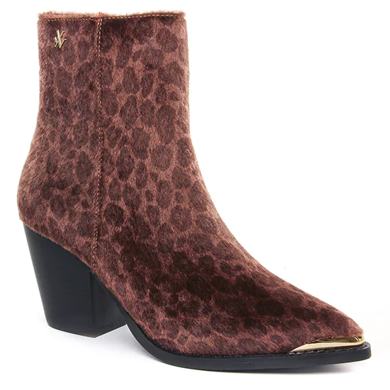 Bottines Et Boots Vanessa Wu Amandine Leopard Bt2719, vue principale de la chaussure femme