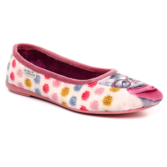 Chaussons La Maison De L Espadrille 6040-7 Rose, vue principale de la chaussure femme