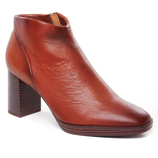 Bottines Et Boots Fugitive Platzia Cognac, vue principale de la chaussure femme