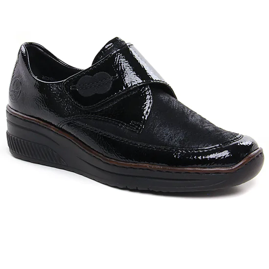 Mocassins Rieker 487Co-00 Noir, vue principale de la chaussure femme