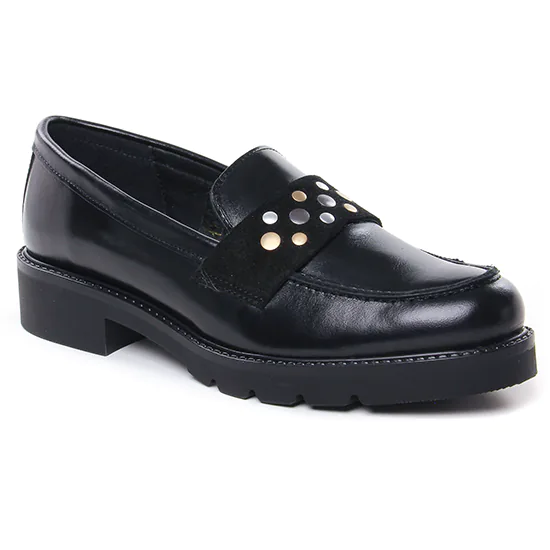 Mocassins Scarlatine Co11302E Noir, vue principale de la chaussure femme