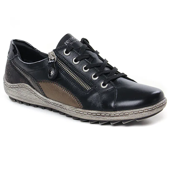 Tennis Et Baskets Mode Remonte R1439-03 Noir Bronze, vue principale de la chaussure femme