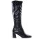 bottes stretch noir vernis mode femme automne hiver 2024 vue 2