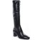 bottes stretch noir vernis mode femme automne hiver 2024 vue 1