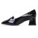 mocassins talon haut noir vernis mode femme automne hiver 2024 vue 3