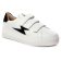 Tennis plateforme blanc noir mode femme automne hiver 2024 vue 1