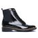 bottines à lacets noir vernis mode femme automne hiver 2025 vue 2