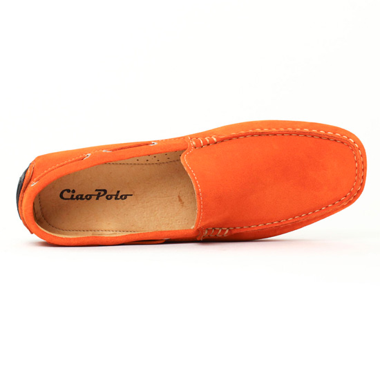 mocassins orange mode homme printemps été - Photo Produit 4