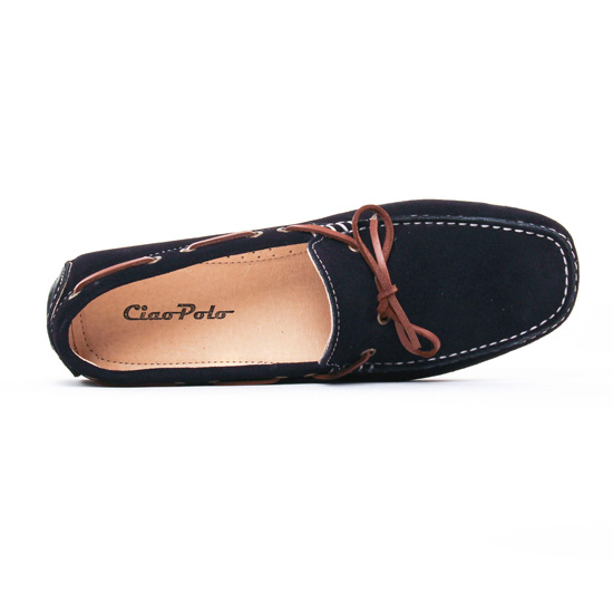 mocassins bateaux bleu marine mode homme printemps été - Photo Produit 4