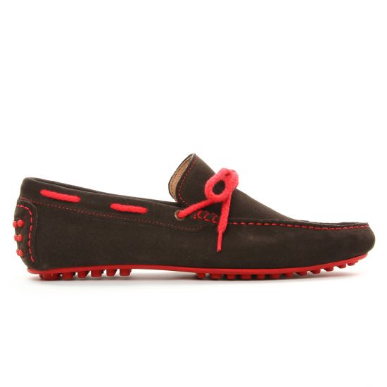 mocassins bateaux marron foncé mode homme printemps été - Photo Produit 2