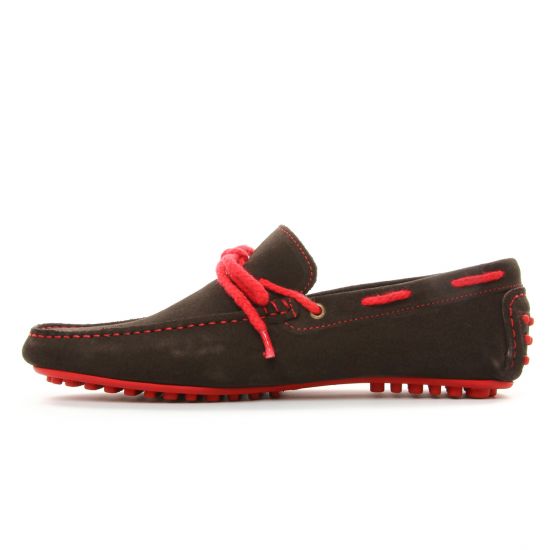 mocassins bateaux marron foncé mode homme printemps été - Photo Produit 3