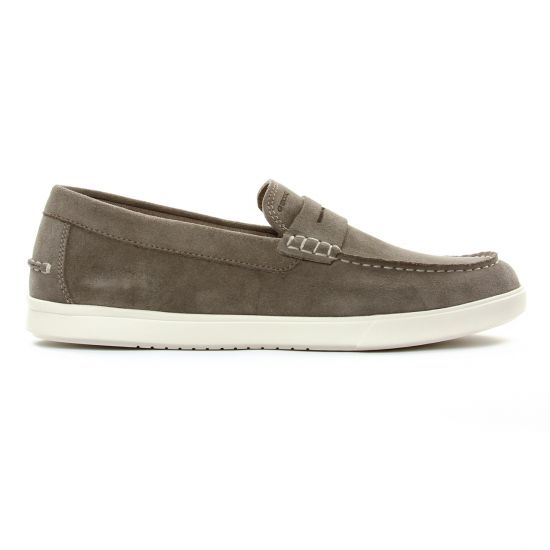 mocassins gris taupe mode homme printemps été - Photo Produit 2