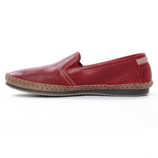 mocassins rouge mode homme printemps été - Photo Produit 3