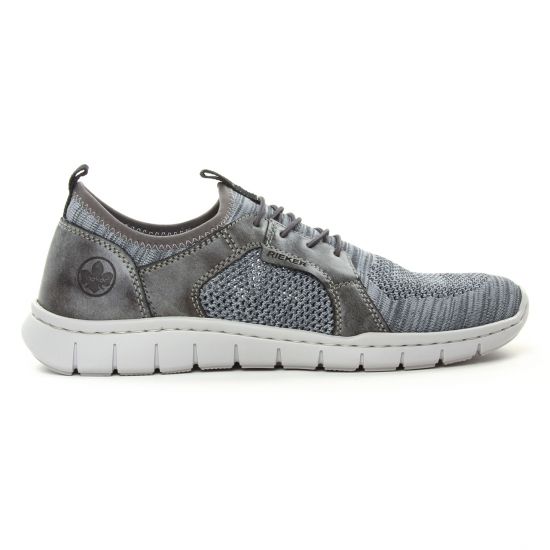 baskets bleu gris mode homme printemps été - Photo Produit 2