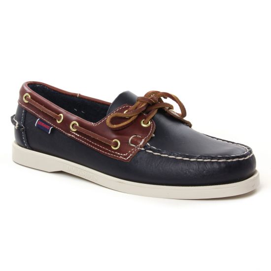 Mocassins Et Bateaux Sebago Docksides Portland Waxy Lea, vue principale de la chaussure homme