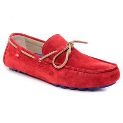 mocassins-bateaux rouge: même style de chaussures en ligne pour hommes que les Fluchos
