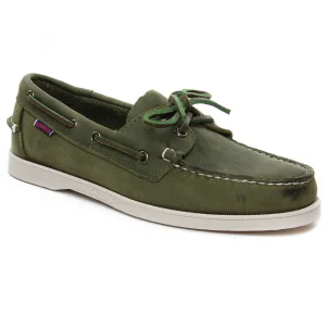 Sebago Docksides Crazy Grenn Military : chaussures dans la même tendance homme (mocassins-bateaux vert kaki) et disponibles à la vente en ligne 