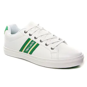 tennis blanc vert: même style de chaussures en ligne pour hommes que les Teddy Smith