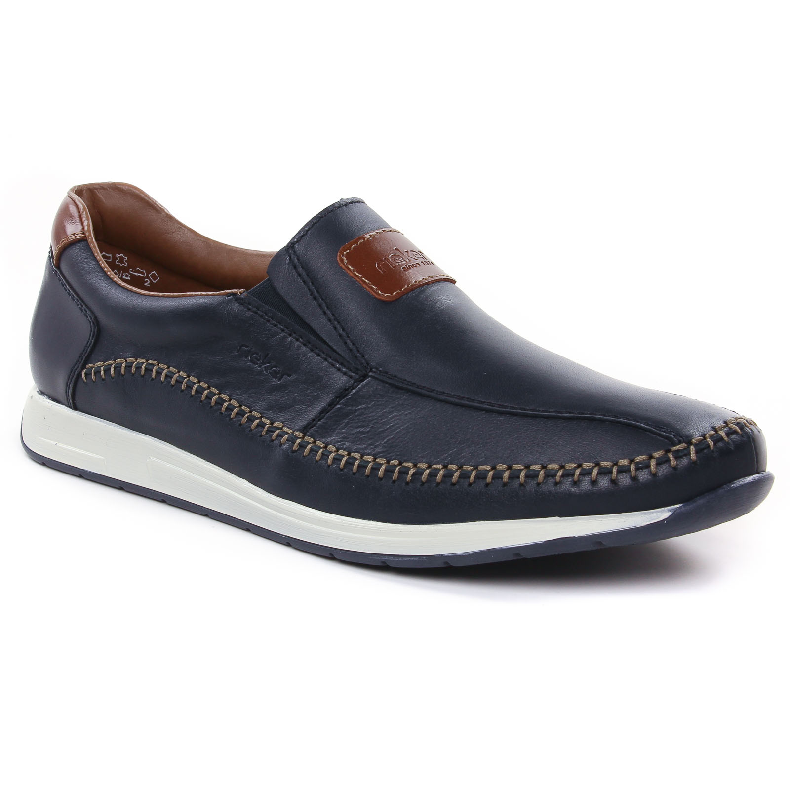 Rieker 03092 Mocassino Uomo In Pelle Marrone – Scarpe Comfort Con Larghezza Extra H E Suola Antiurto