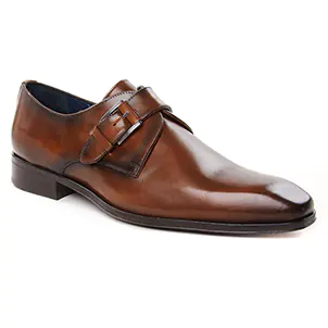 derbys marron cognac même style de chaussures en ligne pour hommes que les  Fluchos