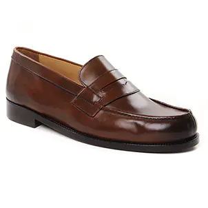 mocassins marron cognac même style de chaussures en ligne pour hommes que les  Fluchos