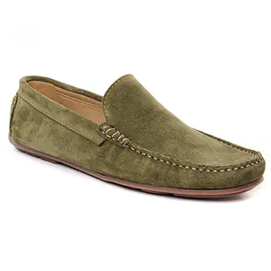 mocassins vert kaki même style de chaussures en ligne pour hommes que les  Tamaris