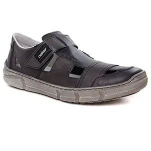 Chaussures homme été 2024 - sandales rieker noir