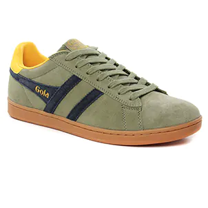 Gola Equipe2 Kaki Navy Sun : chaussures dans la même tendance homme (tennis-baskets-mode vert kaki bleu) et disponibles à la vente en ligne 