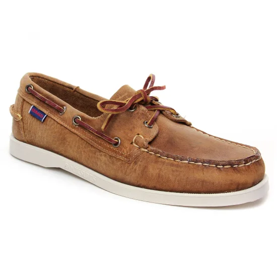 Mocassins Et Bateaux Sebago Docksides Crazy Brown Tan, vue principale de la chaussure homme