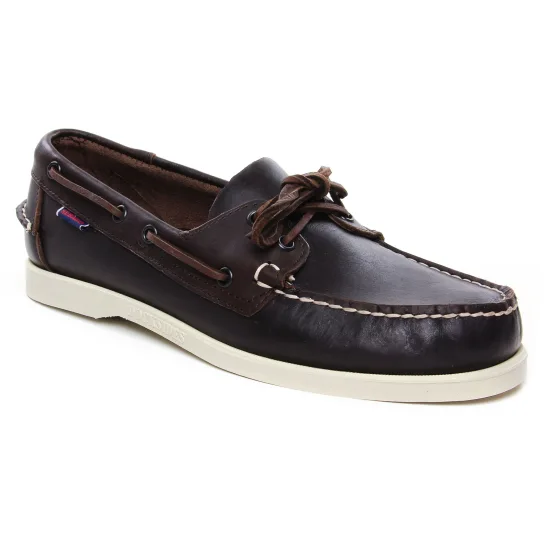 Mocassins Et Bateaux Sebago Docksides 901R Dark Brown, vue principale de la chaussure homme