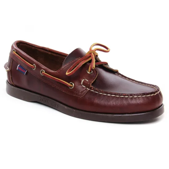 Mocassins Et Bateaux Sebago Docksides Portland Waxed Brown Gum, vue principale de la chaussure homme