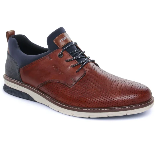 Derbys Rieker 14450-22 Gaucho Navy, vue principale de la chaussure homme