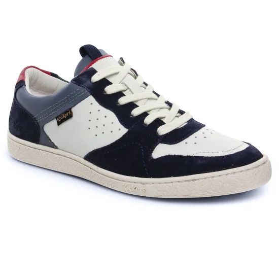 Tennis Kickers Sackers Marine Blanc, vue principale de la chaussure homme