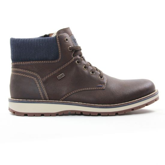 boots marron bleu mode homme automne hiver - Photo Produit 2