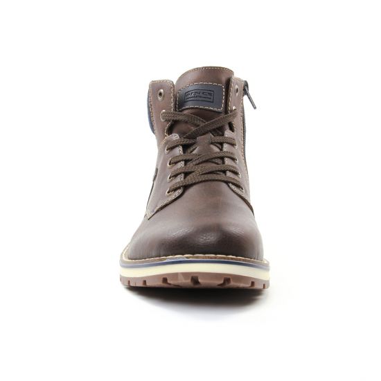 boots marron bleu mode homme automne hiver - Photo Produit 6