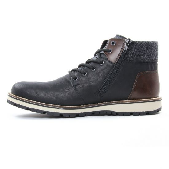 chaussures montantes noir marron mode homme automne hiver - Photo Produit 3