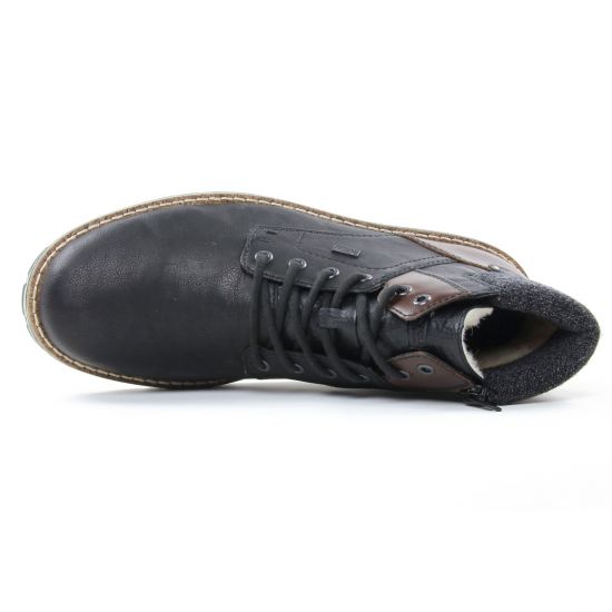 chaussures montantes noir marron mode homme automne hiver - Photo Produit 4