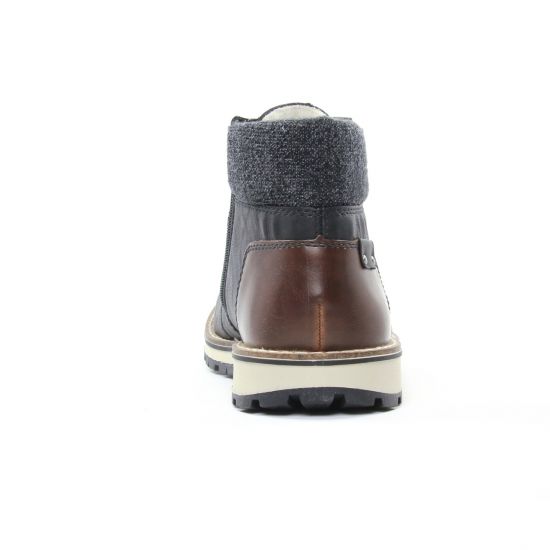 chaussures montantes noir marron mode homme automne hiver - Photo Produit 7