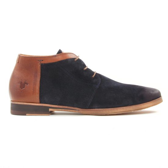 bottines Chukka bleu marron mode homme automne hiver - Photo Produit 2