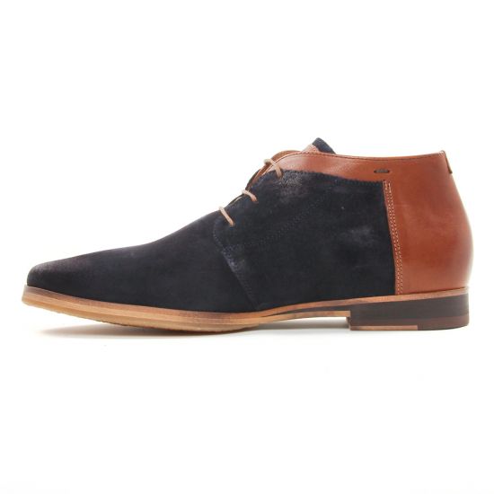 bottines Chukka bleu marron mode homme automne hiver - Photo Produit 3