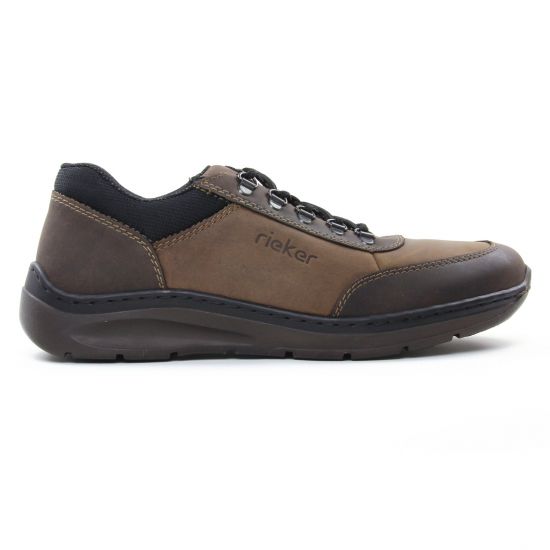chaussures basses à lacets marron noir mode homme automne hiver - Photo Produit 2