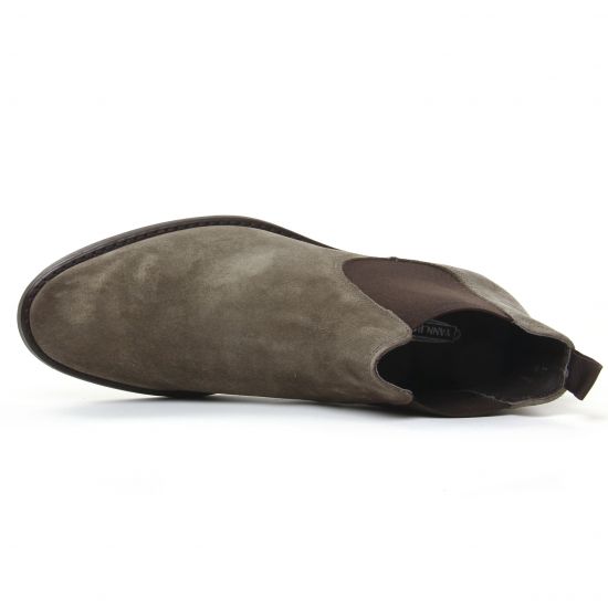 boots gris beige mode homme automne hiver - Photo Produit 4