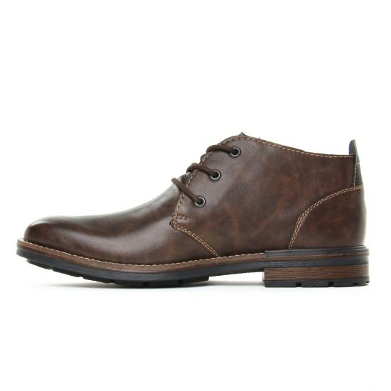 bottines Chukka marron foncé mode homme automne hiver - Photo Produit 3