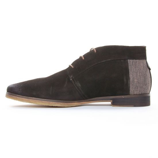 bottines Chukka marron foncé mode homme automne hiver - Photo Produit 3