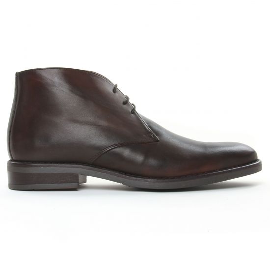 bottines Chukka Yann Bolligen marron lisse portée