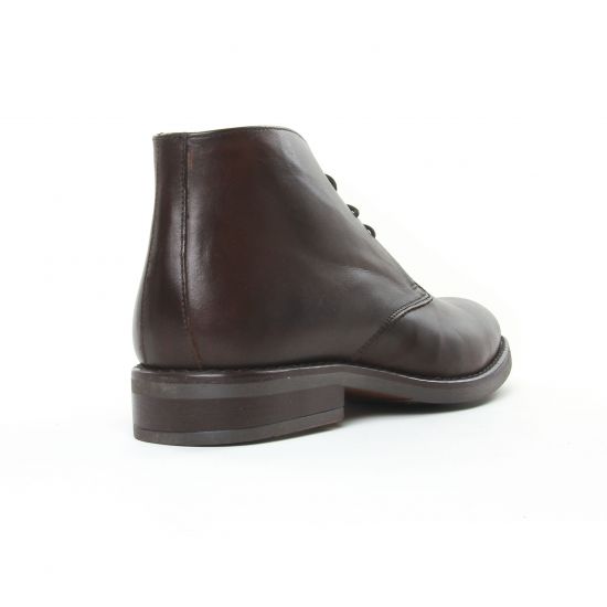 bottines Chukka marron lisse mode homme automne hiver - Photo Produit 7