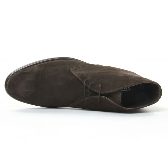 bottines Chukka marron nubuck mode homme automne hiver - Photo Produit 4