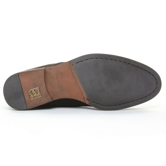 bottines Chukka marron nubuck mode homme automne hiver - Photo Produit 5