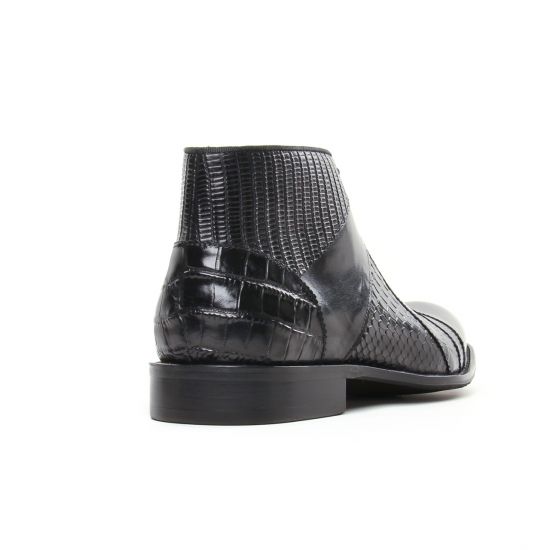 chaussures montantes noir mode homme automne hiver - Photo Produit 7